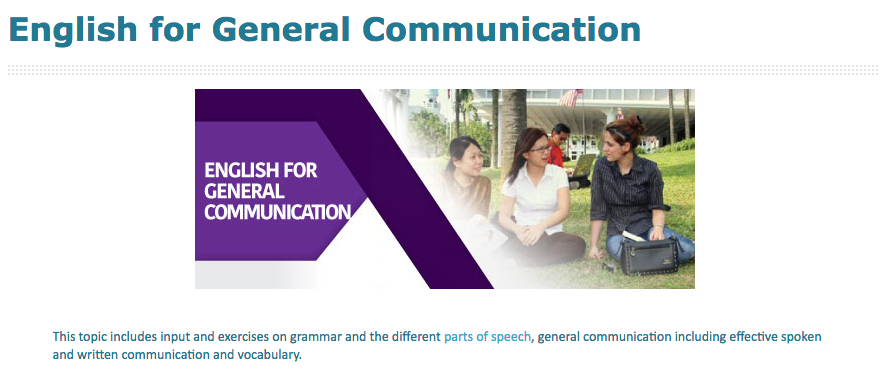 English for General Communication