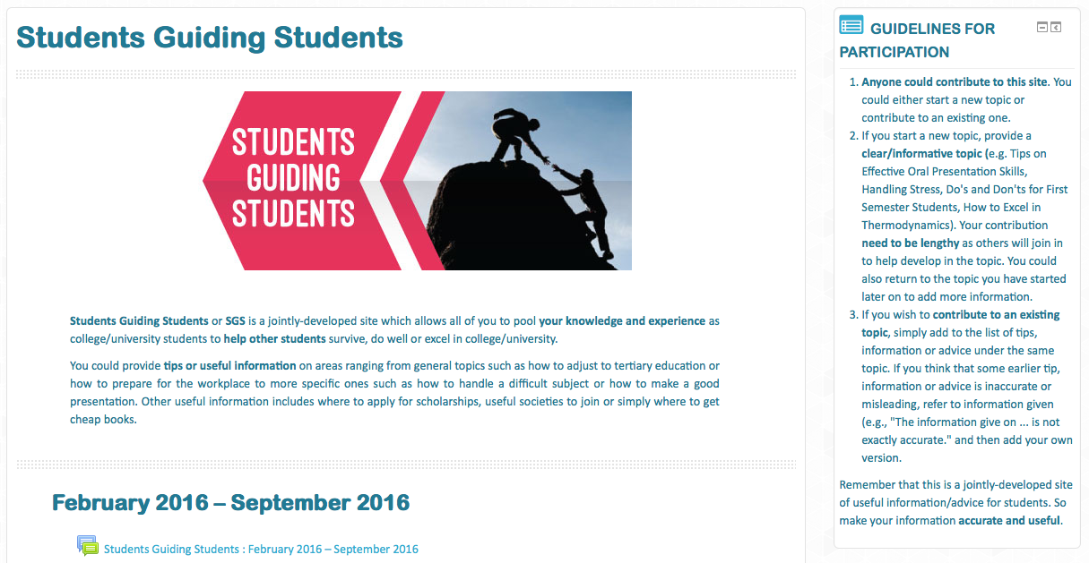 Students Guiding Students